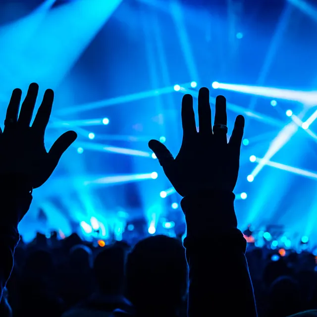 escenario iluminado